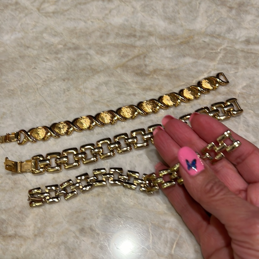 Dazzling Gold Bracelets - Costume Jewelry